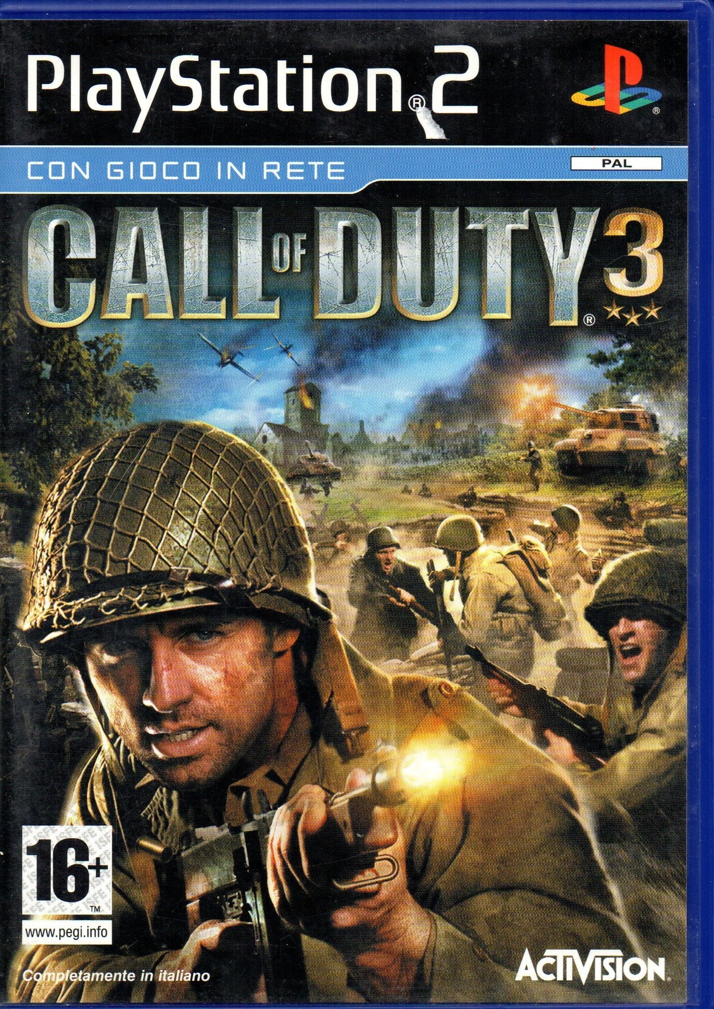 PS2 Playstation 2 Call Of Duty 3 COD 3 Gioco Usato