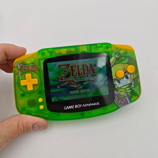 Nintendo Game Boy Advance Zelda Minish Cap Retroilluminato Console Custom