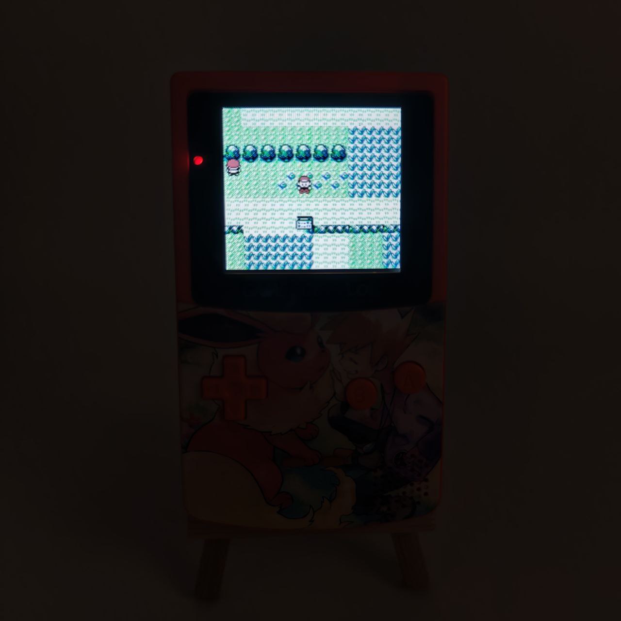 Nintendo Game Boy Advance Pokemon Flareon Retroilluminato Console Custom