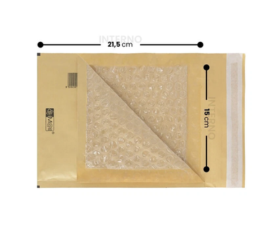 Buste Postali per Spedizioni Gialle Imbottite con Pluriball 100 Pezzi 15x21 cm2