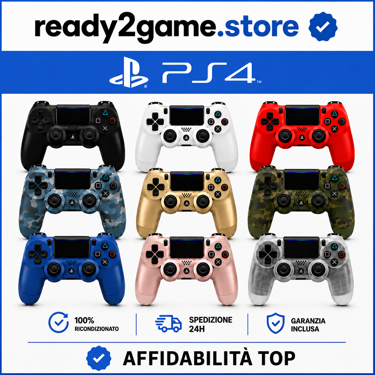 ✅Sony PS4 Controller Originale Playstation 4 🎮 Gamepad Dualshock ✨ In Garanzia