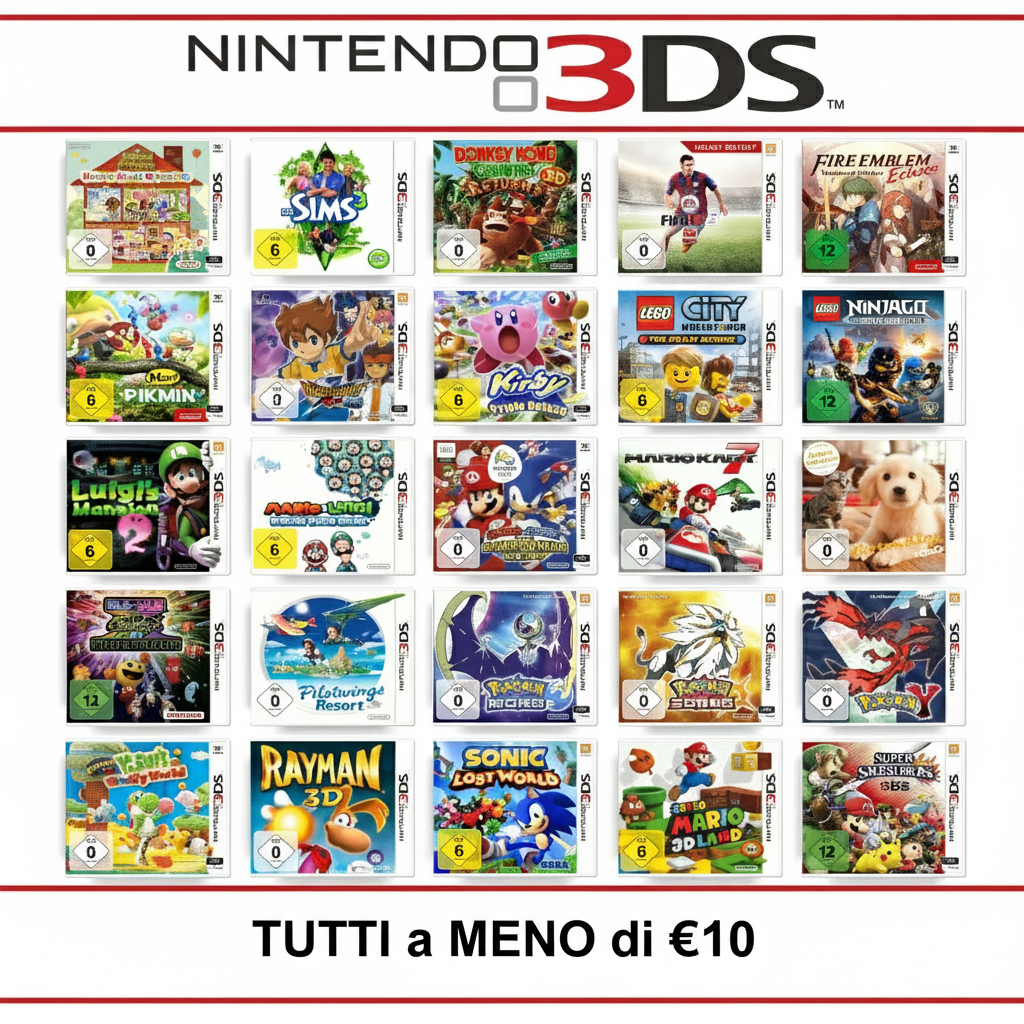 Nintendo 3DS 2DS Gioco A Scelta Sotto €10 Kirby Mario Sonic FIFA Pokemon Yokai