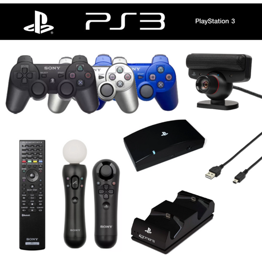 Sony Playstation 3 PS3 Accessori Controller Camera Base Ricarica PS Move Cavi