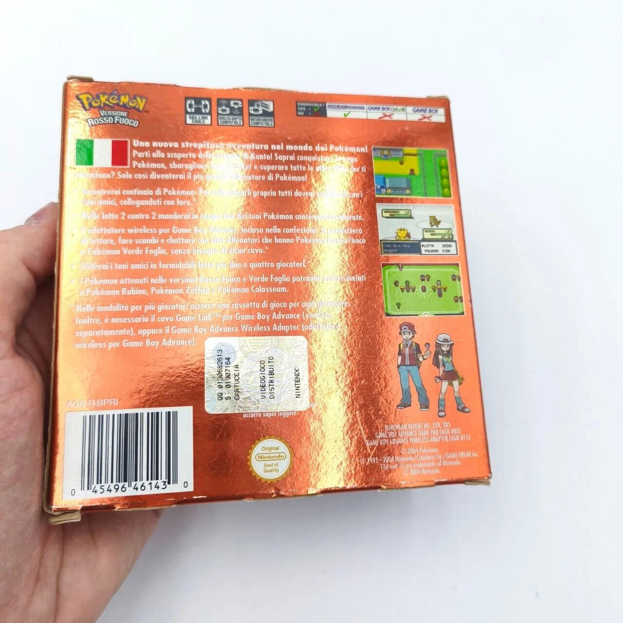 Pokemon Rosso Fuoco COMPLETO Gba Game Boy Advance 100% Originale ITA8