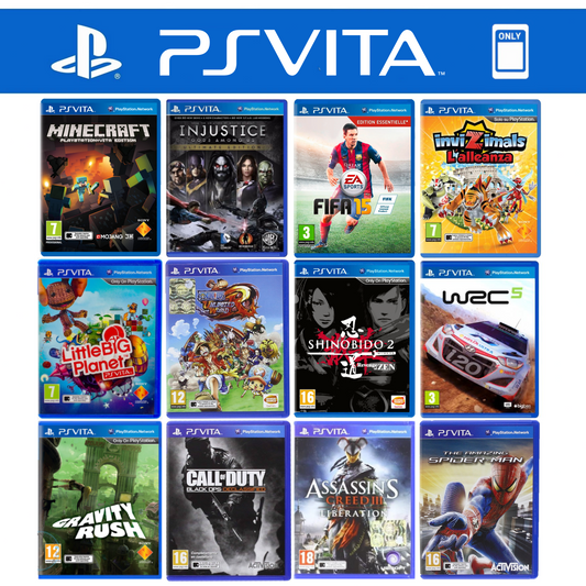 Ps Vita Playstation Gioco A Scelta Solo Cartuccia Fifa Cod Spiderman Minecraft