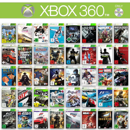 Xbox 360 Gioco A Scelta Solo Disco CD GTA Fifa Cod Spiderman Minecraft Halo PES