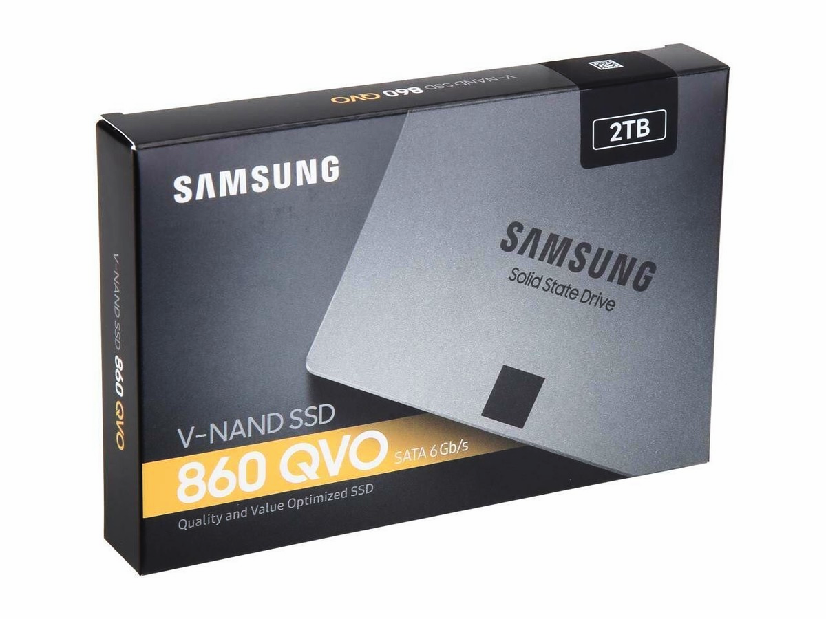 Samsung 860 QVO 2,5" 2TB SSD - SATA III 6.0Gb/s - Hard Disk interno Nero