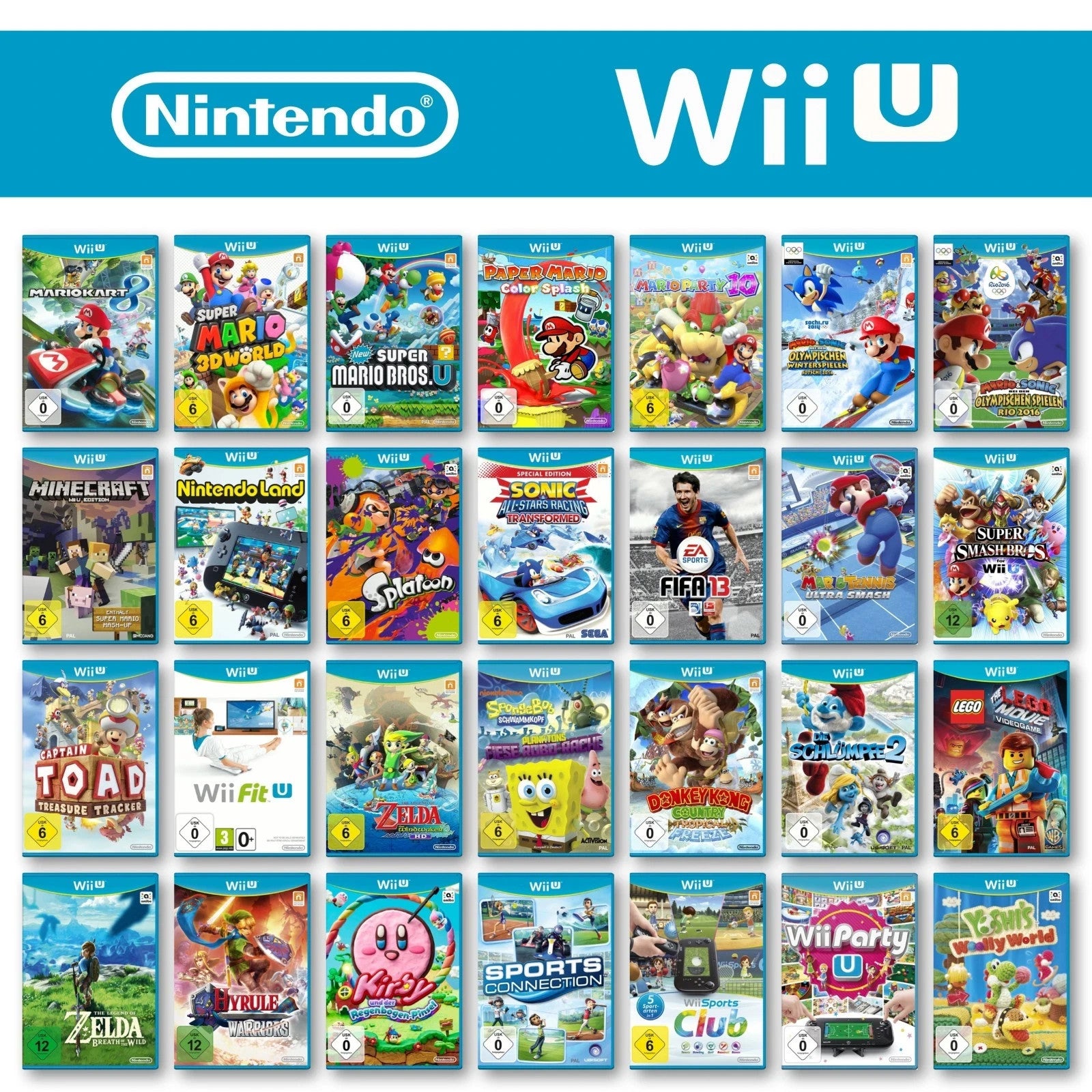 Nintendo Wii U Gioco A Scelta tra i Migliori Titoli Zelda Mario Kart Just Dance