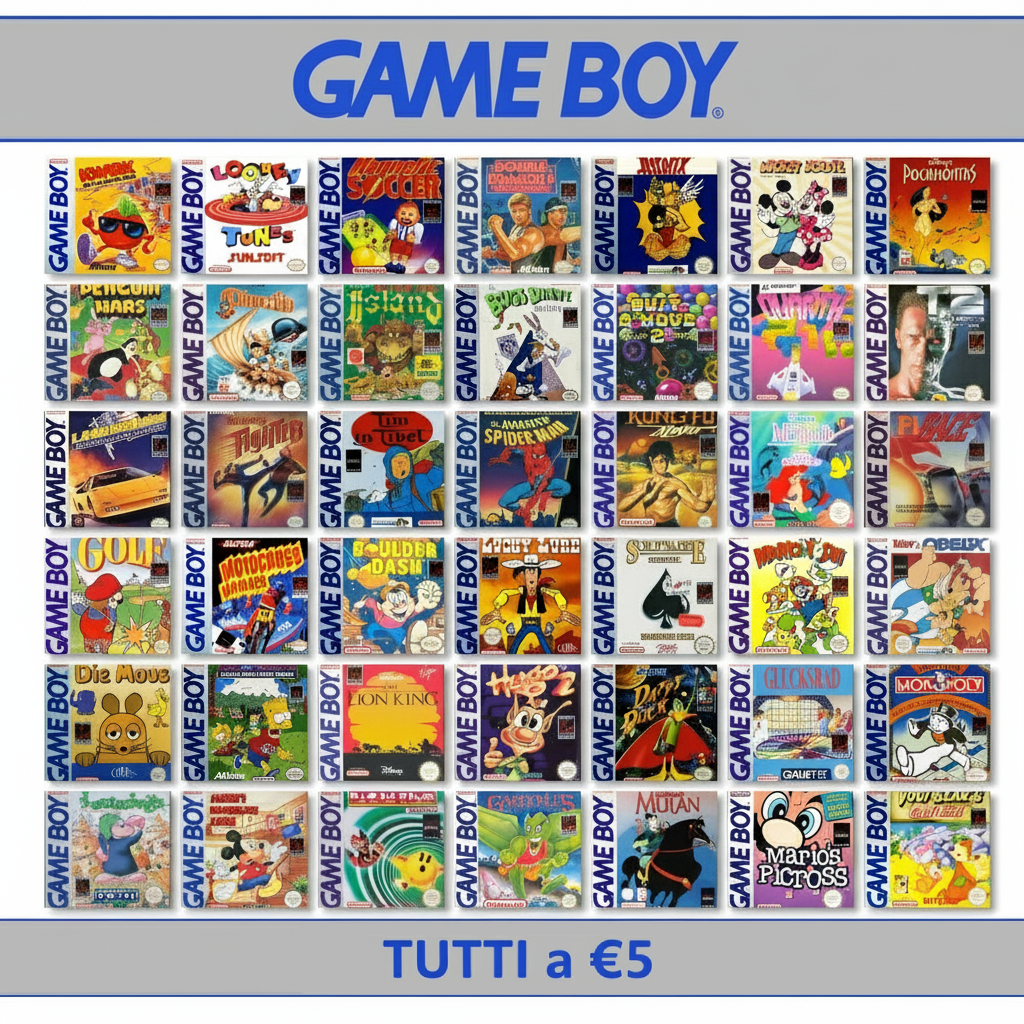 Nintendo Game Boy GB Gioco A Scelta Tutti a €5 Solo Cartuccia Disney FIFA Puzzle