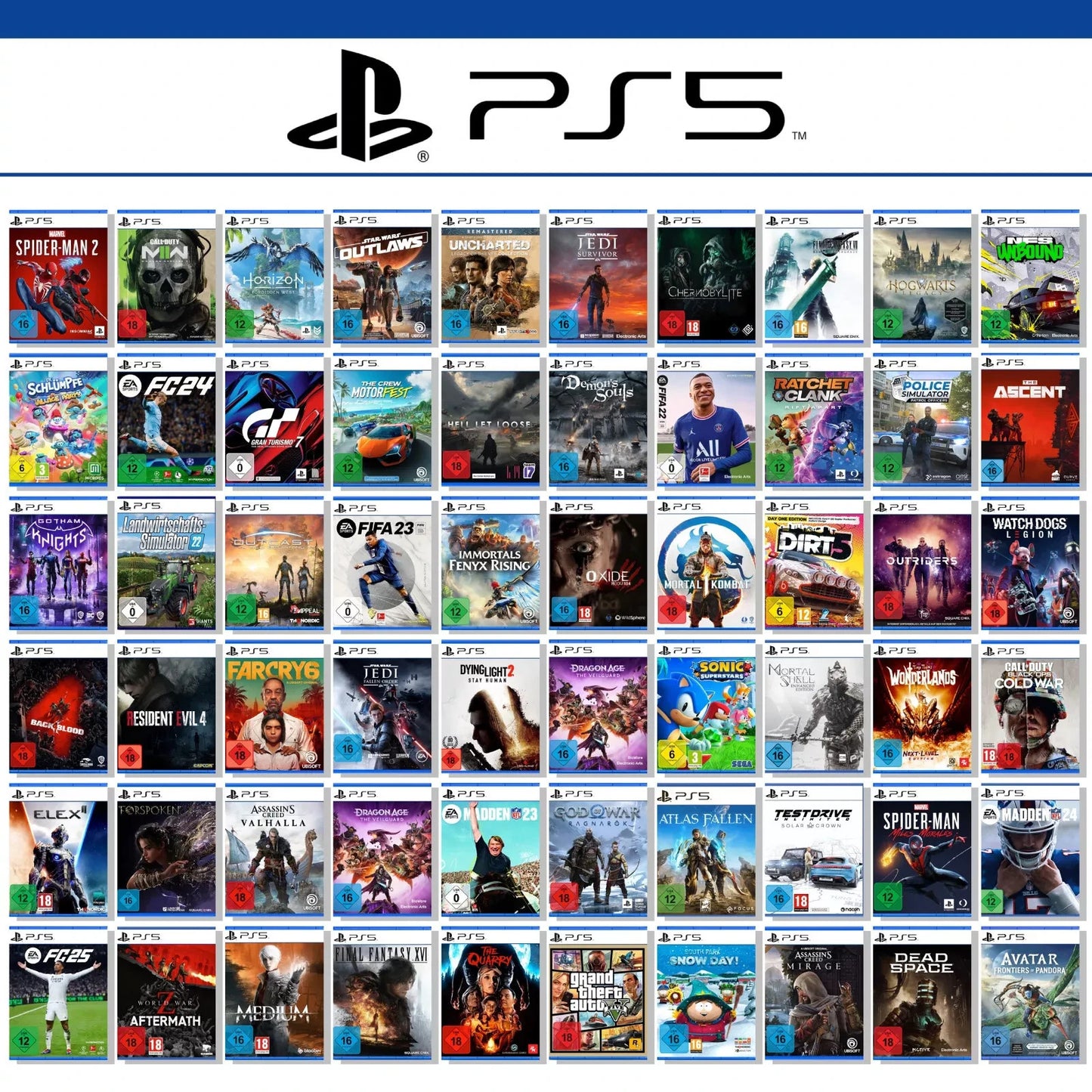 Ps5 Playstation 5 Gioco a Scelta tra i Migliori Titoli GTA God Of War Cod FIFA