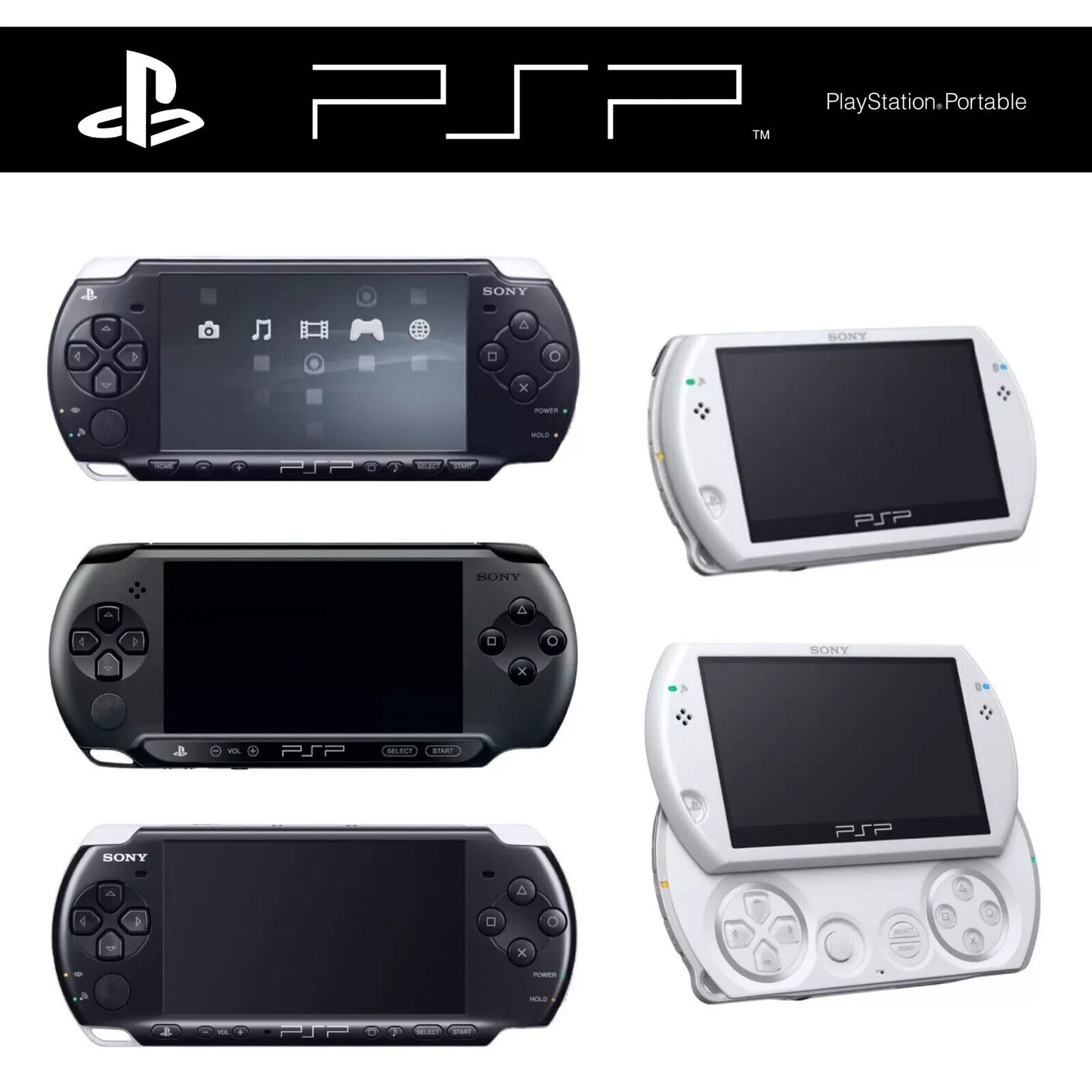 PSP 1000 2000 3000 E Street GO Console + Batteria Nuova In Garanzia- BUONO