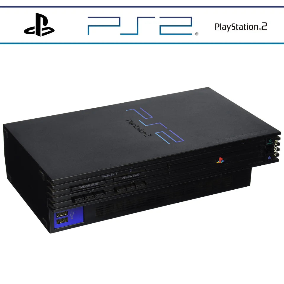 Gebrauchte Sony PlayStation 2 (PS2 Slim/Fat) mit Kabeln – mit Garantie