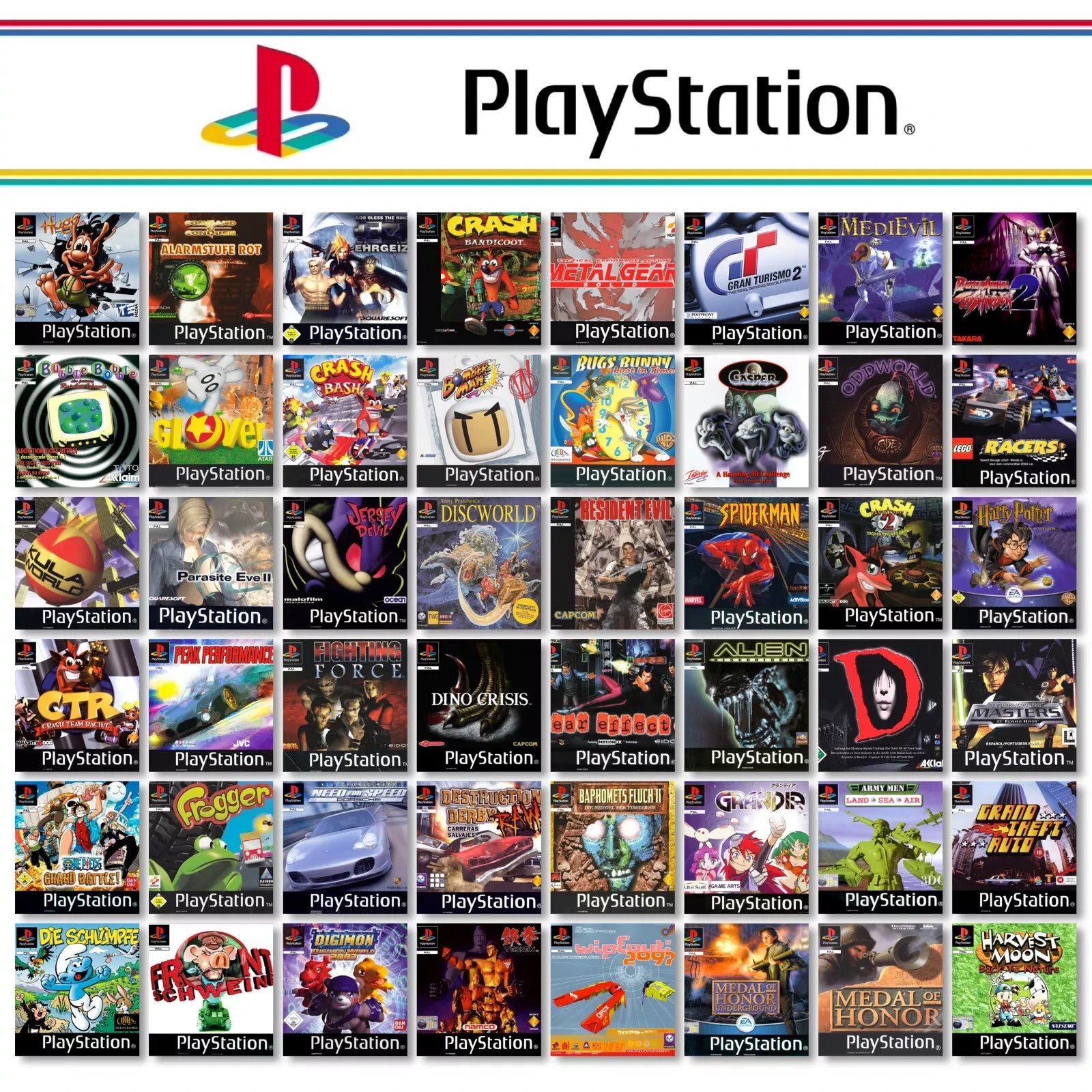 Ps1 Playstation 1 Gioco A Scelta tra i Migliori Titoli Crash Digimon MGS Tekken