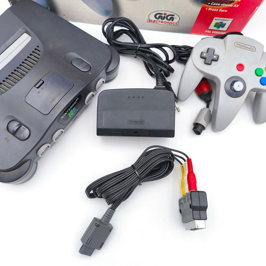 Nintendo 64 N64 Console Gig Con Controller E Scatola Completa Testata Ottima