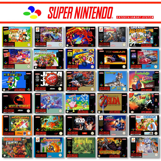 Super Nintendo SNES Gioco a Scelta tra i Migliori Titoli Zelda Mario Cartucce