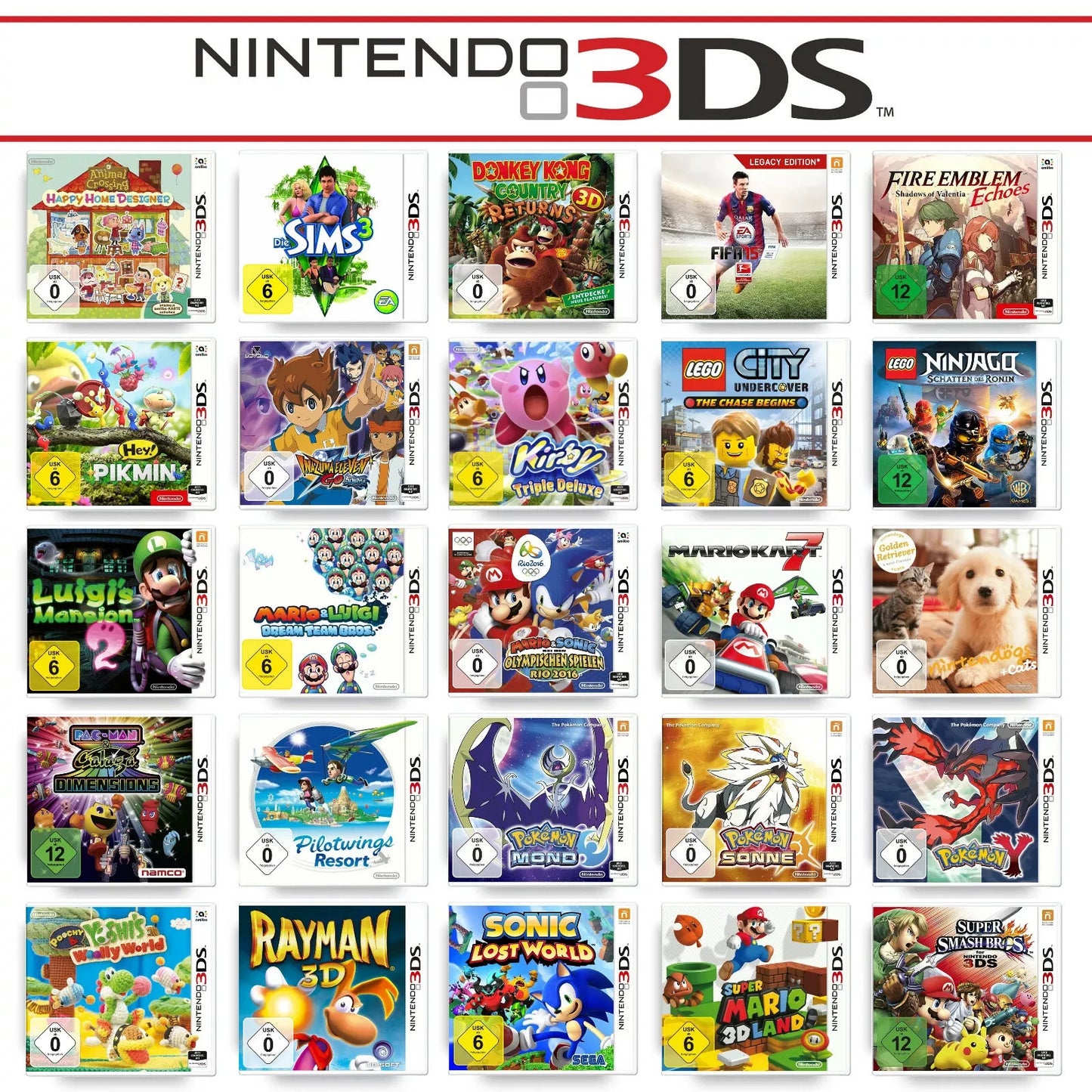 Nintendo 3DS 2DS Gioco a Scelta tra i Migliori Titoli Zelda Mario Pokemon Layton