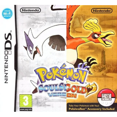 Pokemon Oro HeartGold Argento SoulSilver Nintendo DS 100% ORIGINALE -In Garanzia