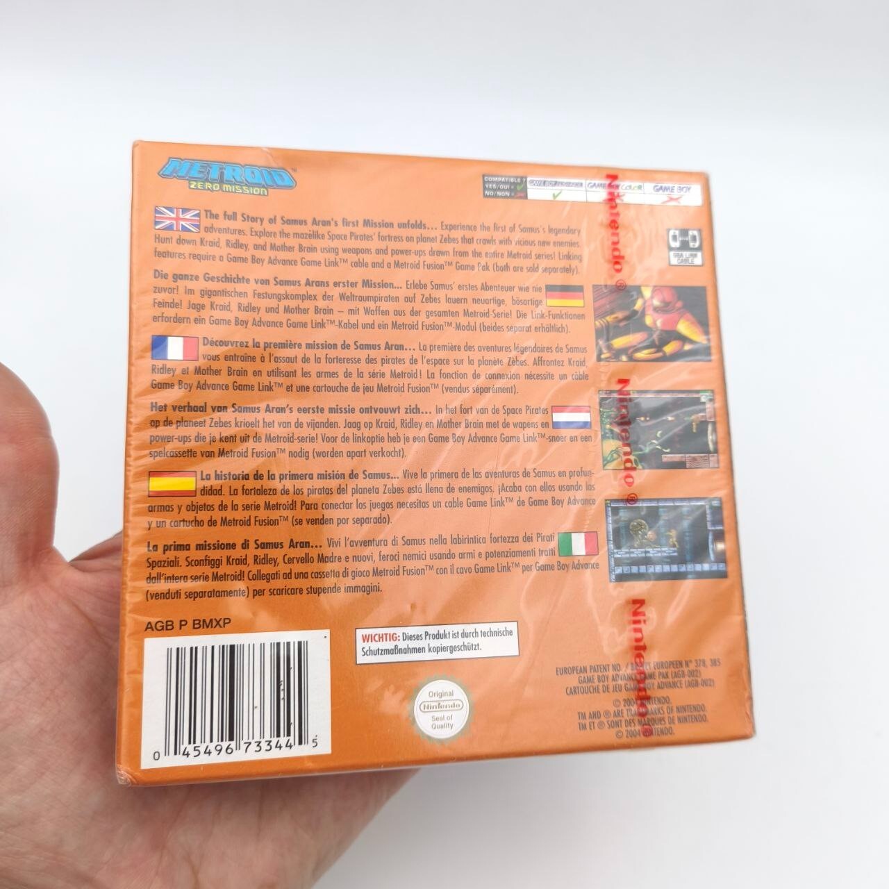 Metroid Zero Mission Game Boy Advance GBA 100% ORIGINALE Sigillato con Scatola