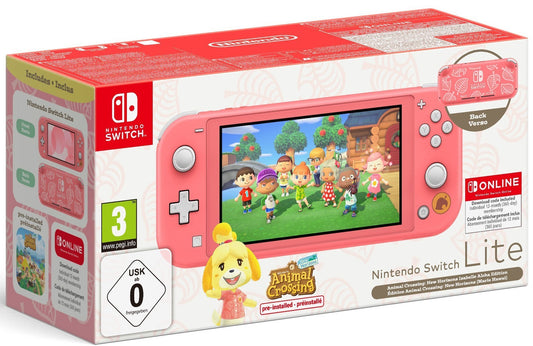 ✅Console Nintendo Switch Lite Animal Crossing Rosa / Solo Schermo ✨In Garanzia🎁