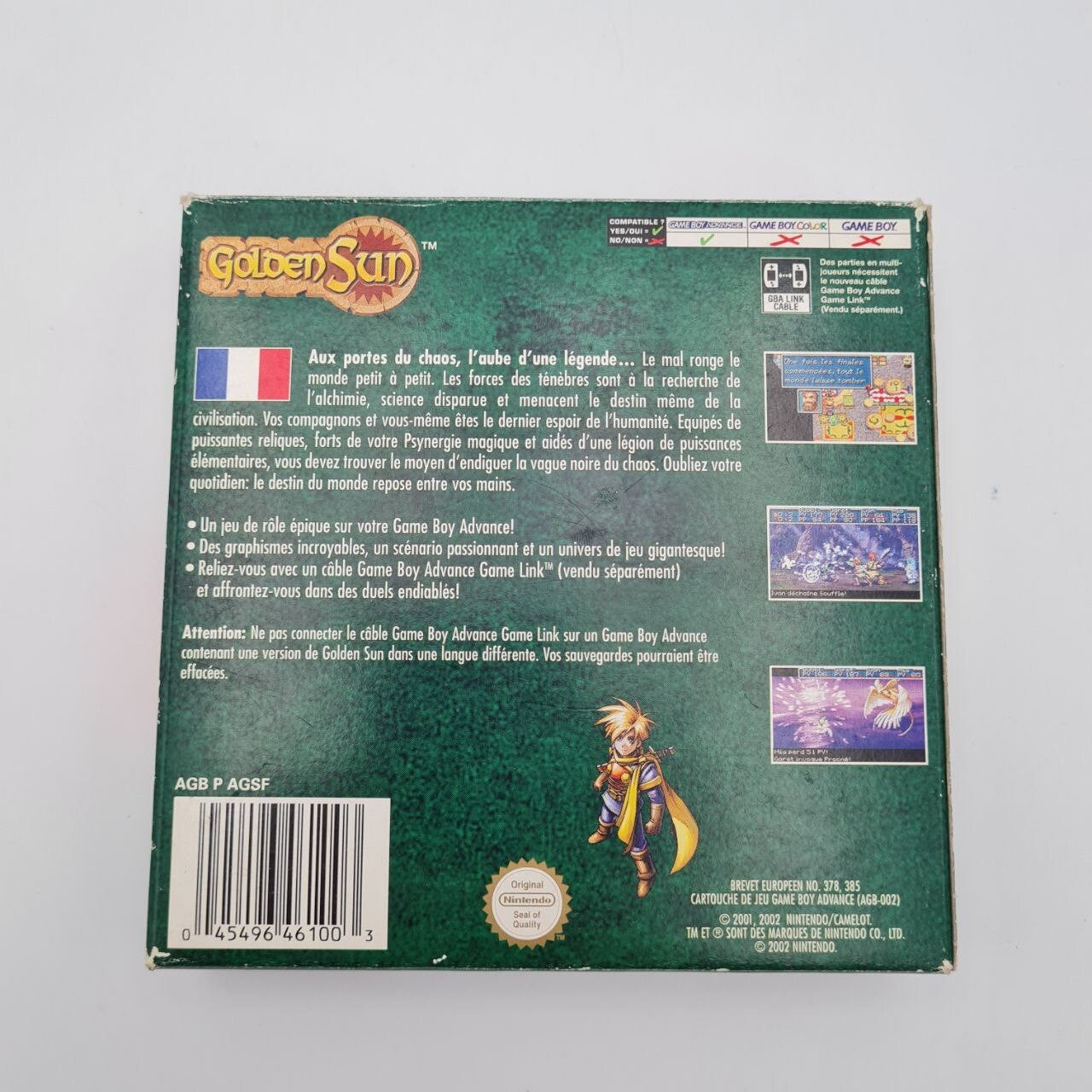 GOLDEN SUN per NINTENDO GAME BOY ADVANCE GBA USATO in FRANCESE OTTIMO7