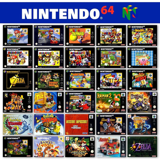 Nintendo 64 N64 Gioco a Scelta tra i Migliori Titoli Zelda Mario Kirby Cartucce