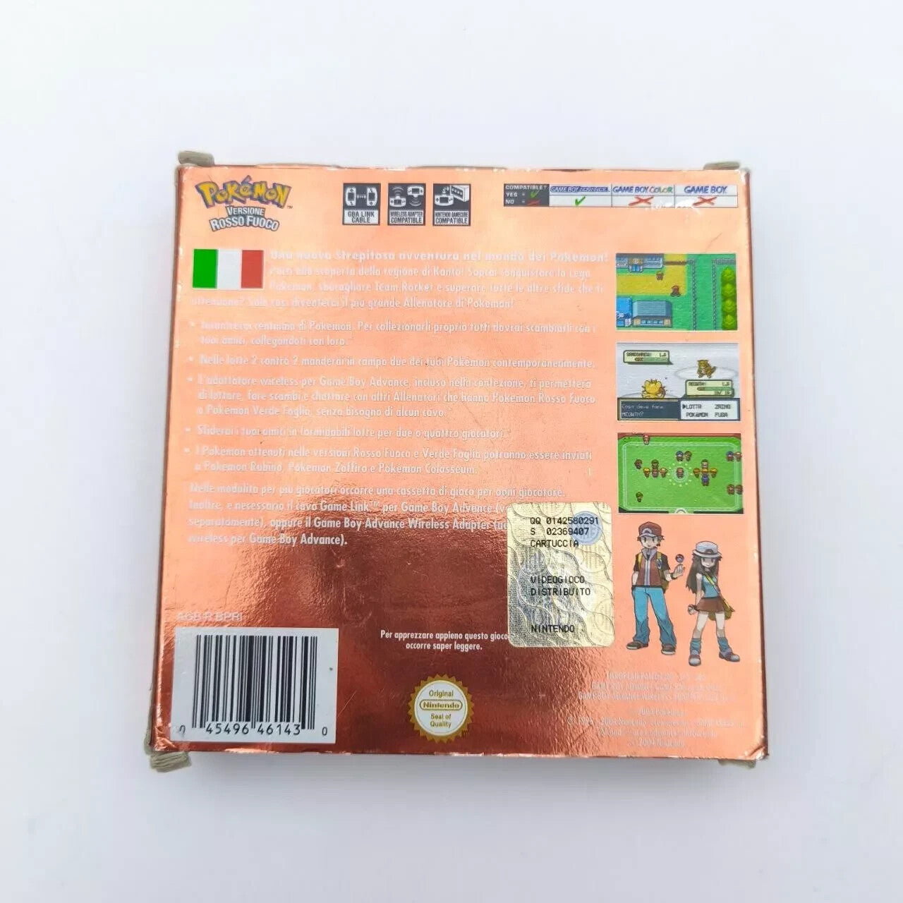 Pokemon Rosso Fuoco + Scatola e Manuale Gba Game Boy Advance 100% Originale ITA6
