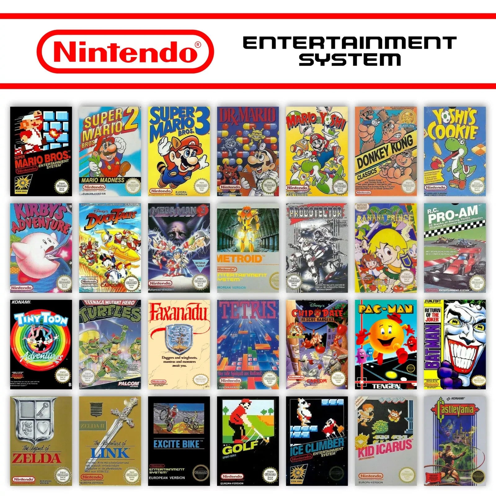 Nintendo NES Gioco a Scelta tra i Migliori Titoli Zelda Mario Kirby Cartucce