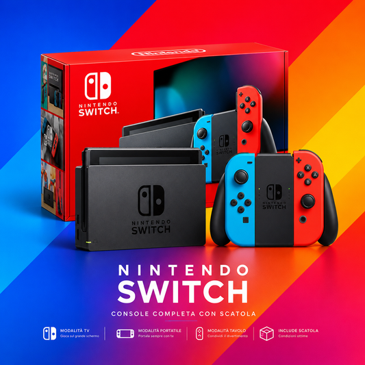 ✅ Nintendo Switch 32GB Console 🎁 con Accessori e Scatola Completa ✨ In Garanzia