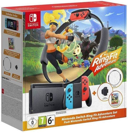 ✅ Nintendo Switch Console 🎁 Rossa Blu Ring Fit Adventure Completa ✨ In Garanzia