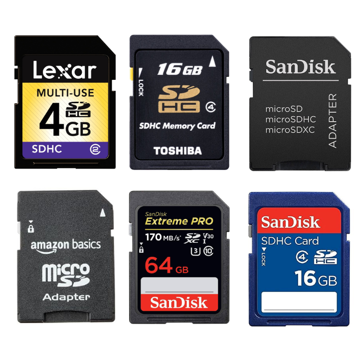 Scheda SD 2 4 8 16 64 GB e Adattatori Micro SD Scheda di Memoria Memory Card