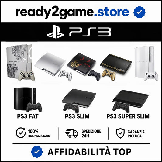 Sony Playstation 3 Ps3 Fat, Slim, Super Slim Ps 3 Console Usata - In Garanzia