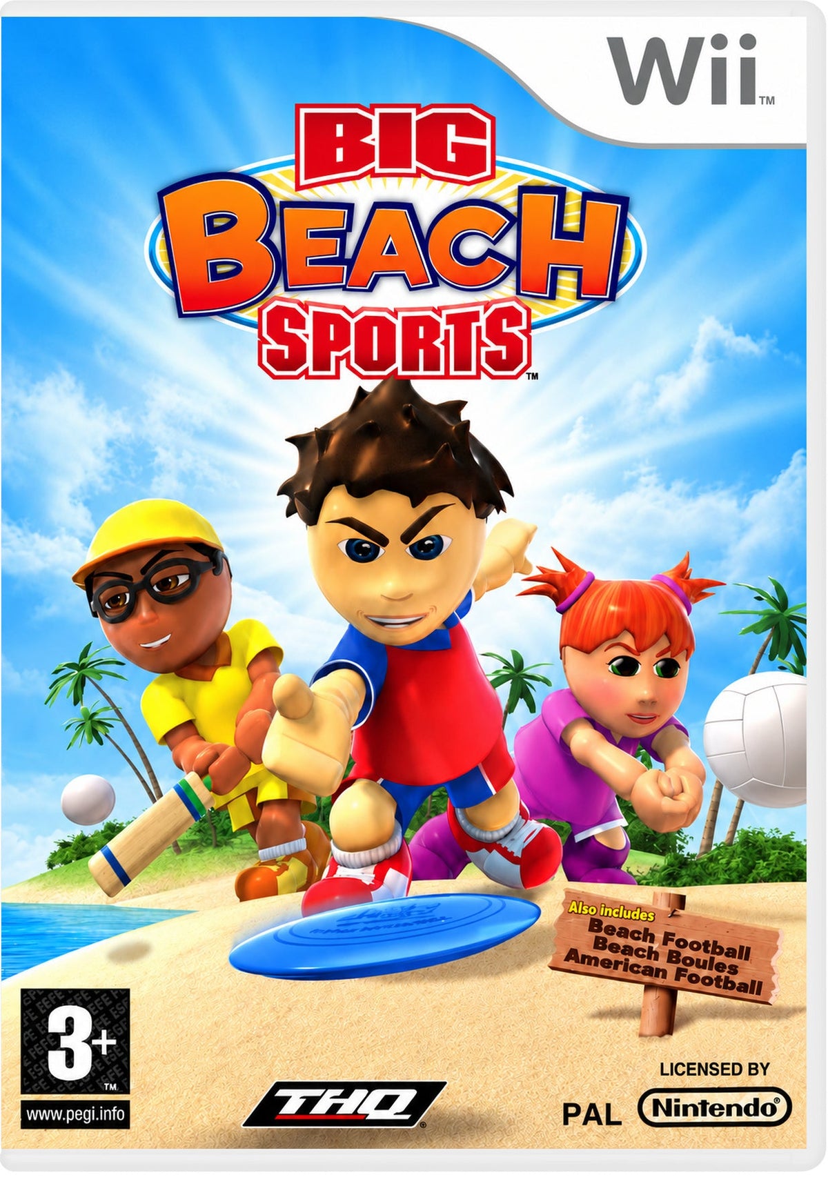 Big Beach Sports Nintendo Wii - copertina inglese PAL restaurata