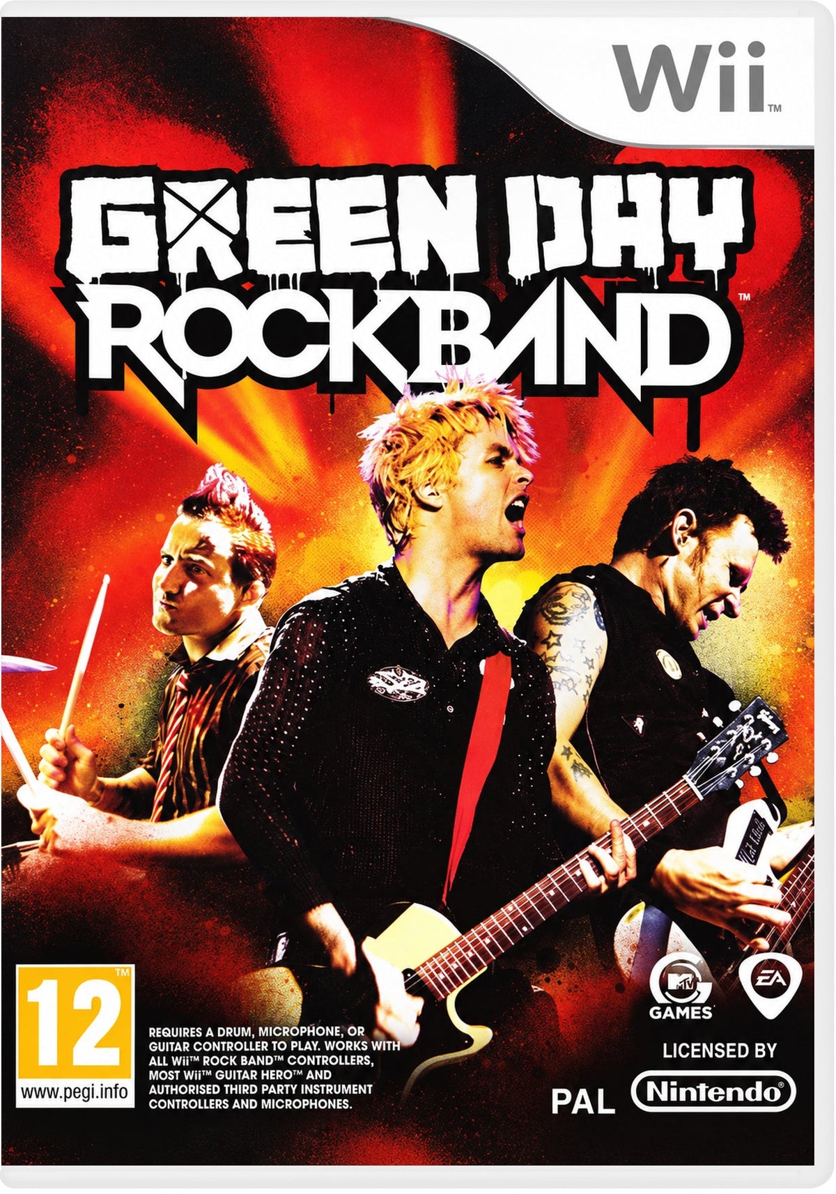 Copertina frontale Green Day Rock Band per Nintendo Wii
