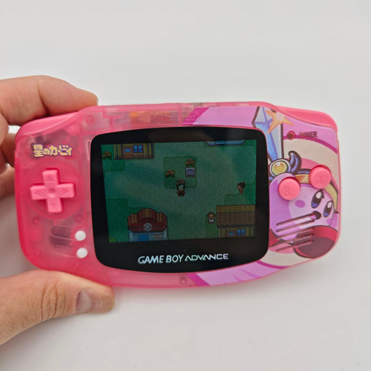 Nintendo Game Boy Advance Kirby Rosa Retroilluminato Console Custom