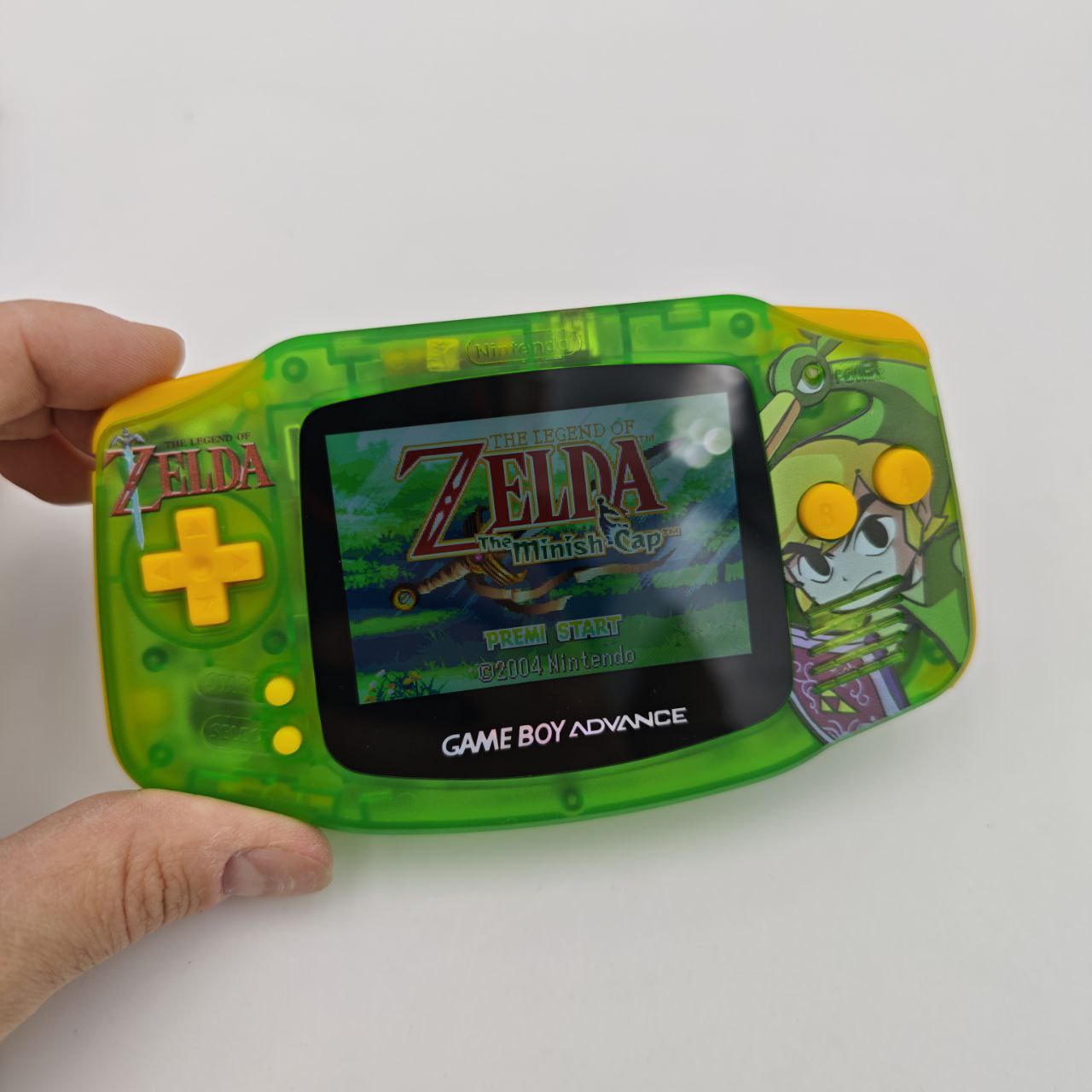Nintendo Game Boy Advance Zelda Minish Cap Console Custom Backlit