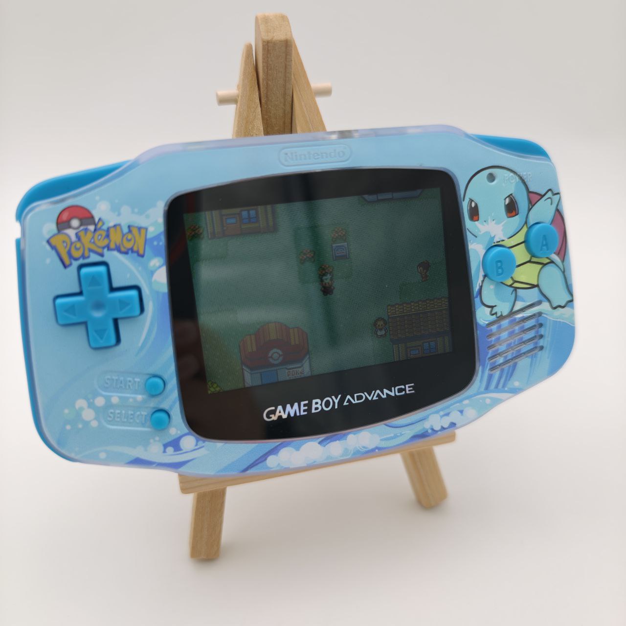 Nintendo Game Boy Advance Pokemon Squirtle Retroilluminato Console Custom