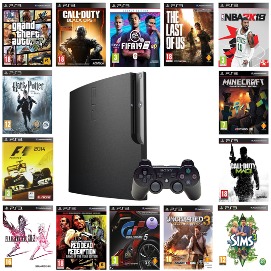 Playstation 3 Ps3 Slim 320 GB Console Usata Con Gioco e Controller Sony Garanzia