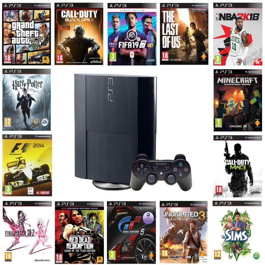 Playstation 3 Ps3 Super Slim 500 GB Console Usata Con Gioco e Controller Sony