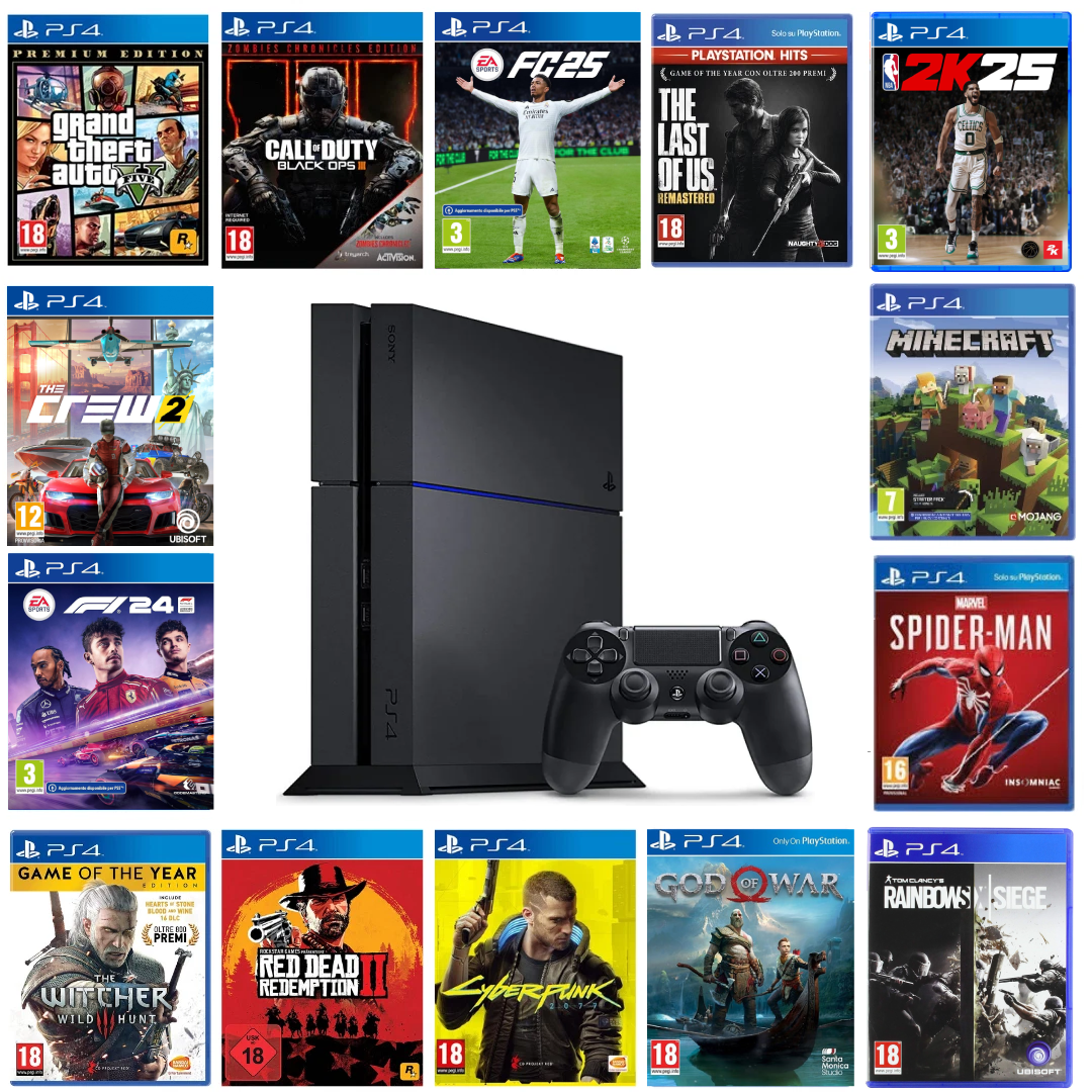 Playstation 4 Ps4 1 TB Console Usata Con Gioco e Controller Sony - In Garanzia