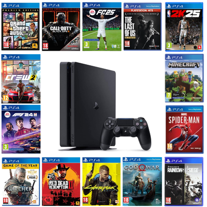 Playstation 4 Ps4 Slim 1 TB Console Usata Con Gioco e Controller Sony Garanzia