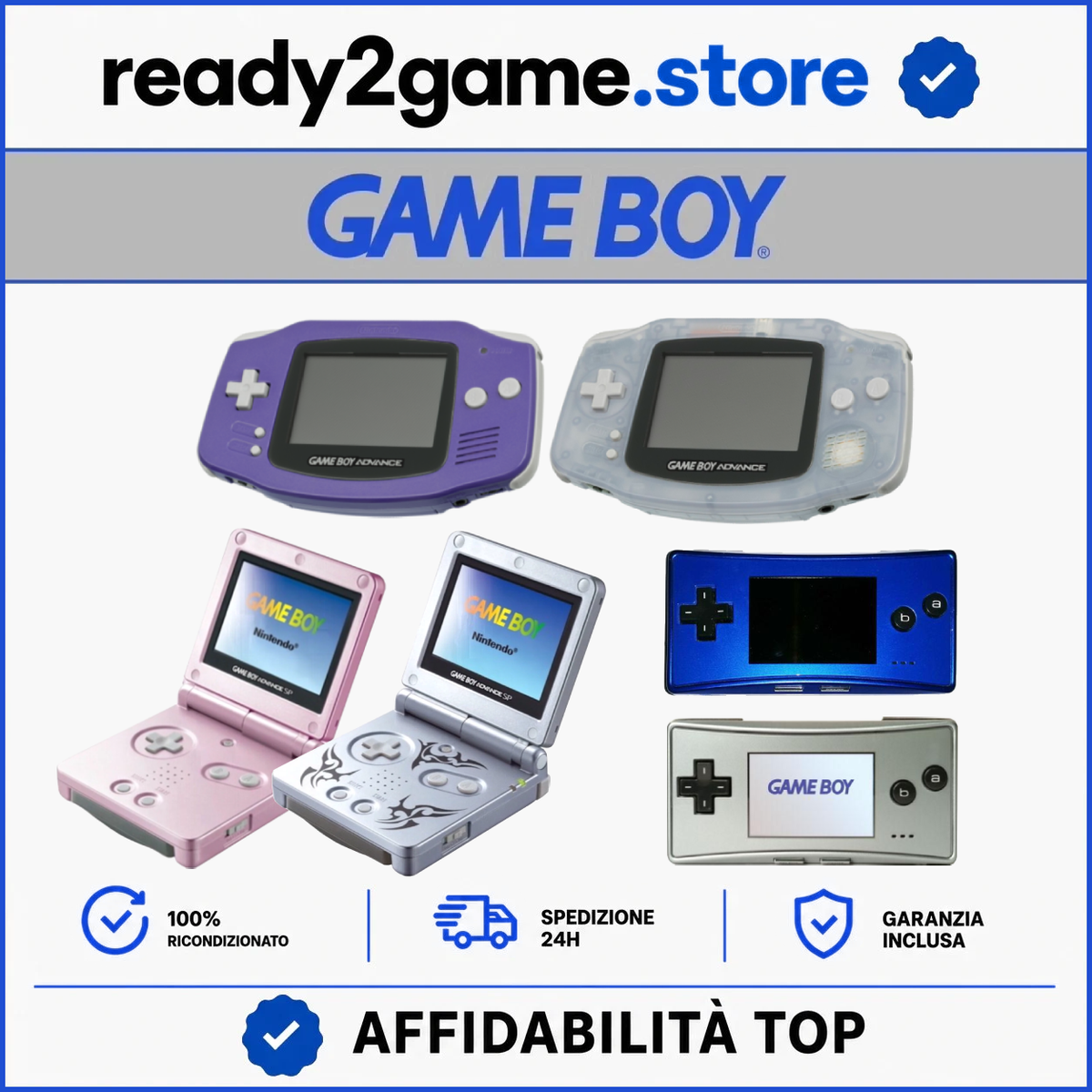 Nintendo Game Boy Advance, SP e Micro GBA Console IN GARANZIA - ECCELLENTE